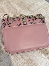 Valentino Bag, Blush lVitello Sequin Embellished Small Glam Lock Rockstud Flap Bag