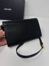 Prada Bag, Black Saffiano Leather Small Wallet on Strap