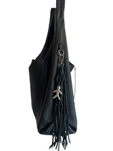 Henry Beguelin Bag, Black Intrecciato & Smooth Leather Hobo Bag