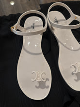 Celine Shoes, White Jelly Bay Sandals (size 40)