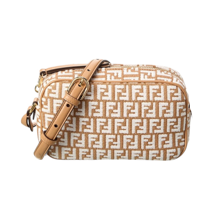 Fendi Bag, FF Mini Raffia & Leather Camera Bag