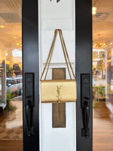 Saint Laurent Bag, Gold Metallic Leather Classic Monogram Tassel Small Flap Kate Bag