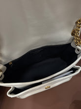 Saint Laurent Bag, Cream Lambskin Matelasse Monogram Medium Niki Chain Satchel