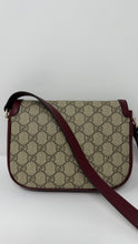 Gucci Bag, GG Supreme Monogram Horsebit 1955 Soft Small Shoulder Bag