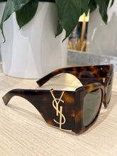 Saint Laurent Tortoise Oversized Blaze Sunglasses