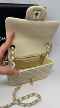 Chanel Bag, 2026 Cream Lambskin Quilted Leather Mini Square Flap Bag