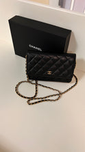Chanel Bag, 2025 Black Caviar Leather Wallet on Chain Crossbody