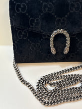 Gucci Bag, Black Velvet GG Monogram Mini Dionysus Wallet on Chain