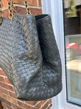 Bottega Veneta Bag, Grey Nappa Intrecciato Large Classic Chain Strap Tote