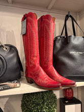 Lucchese Shoes, Red Leather Priscilla Boots (size 8.5)