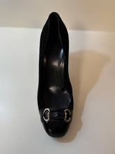 Gucci Shoes, Black Suede Bamboo Horsebit Pumps (size 40)