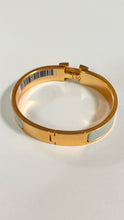 Hermès Light Blue & Gold H Clic Clac Bracelet