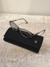 Chanel Transparent Grey Oval Sunglasses