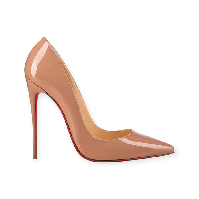 Christian Louboutin Shoes, Nude So Kate Patent Pointed-Toe Pumps (size 37)