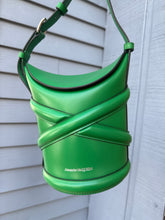 Alexander McQueen Bag, Green Calfskin Mini Curve Bucket Bag