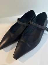Brunello Cucinelli Shoes, Black Leather Monili-Embellished Ballerina Flats (size 38)