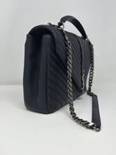 Saint Laurent Bag, Dark Navy Leather Monogram Medium College Shoulder Bag