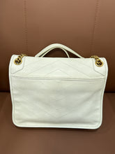 Saint Laurent Bag, Cream Lambskin Matelasse Monogram Medium Niki Chain Satchel
