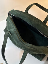 Celine Bag, Forest Green Suede Bowling Bag