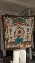 Hermes Multicolor 'Bateau A Vapeur De Jouffroy D'abbans 1784' Silk Scarf