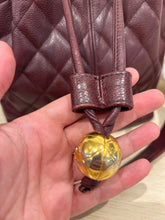 Chanel Bag, Burgundy Caviar Leather Drawstring Bucket Bag