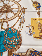 Hermes Multicolor 'Bateau A Vapeur De Jouffroy D'abbans 1784' Silk Scarf
