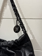 Chanel Bag, 2022 Black on Black Shiny Calfskin Quilted Chanel 22 Hobo Bag