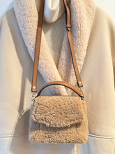 Strathberry Bag, Shearling Mosaic Nano Crossbody