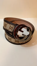 Gucci Monogram Canvas Interlocking G Belt (size 85)