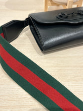 Gucci Bag, Black Azalea Calfskin Web Mini Horsebit Chain Bag
