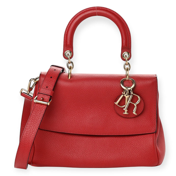 Christian Dior Bag, Red Vermillon Taurillon Leather Be Dior Medium Flap Bag