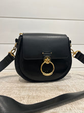 Chloé Bag, Black Calfskin & Suede Large Tess Crossbody Bag