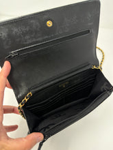 Chanel Bag, 2004 Black Glazed Calfskin Quilted Wallet on Chain