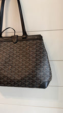 Goyard Bag, Black Goyardine Canvas Bellechasse PM Tote