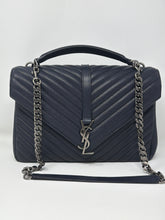 Saint Laurent Bag, Dark Navy Leather Monogram Medium College Shoulder Bag