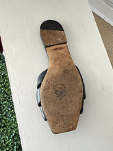 Saint Laurent Shoes, Black Leather Tribute Slide Sandals (size 36.5)