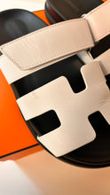 Hermes Shoes, White Calfskin Chypre Techno-Sandal (Size 36.5)