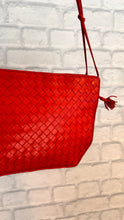 Bottega Veneta Bag, Red Nappa Intrecciato Leather Crossbody