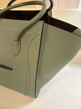 Celine Bag, Sage Pebbled Leather Medium Phantom Luggage Tote Bag