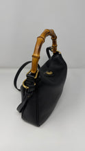 Gucci Bag, Black Leather Diana Small Bamboo Shoulder Bag
