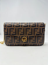 Fendi Bag, FF Embossed Leather Wallet on Chain