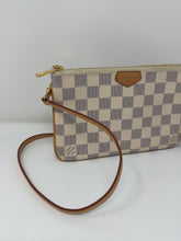 Louis Vuitton Bag, Damier Azur Canvas Double Zip Pouchette Crossbody