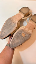 Chanel Shoes, Beige Suede Goatskin & Grosgrain Slingbacks (size 38.5)
