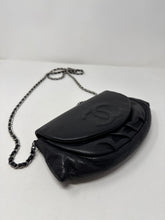 Chanel Bag, 2013 Black Caviar Leather Half Moon Wallet On Chain