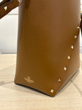 Valentino Bag, Brown Leather Rockstud Wispy Bucket Bag