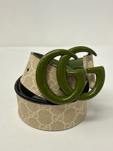 Gucci Green GG Canvas Belt (size 85)