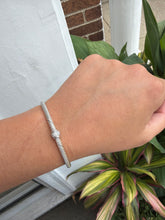 David Yurman Classic Cable Station Sterling Silver Bracelet with Diamonds, 4mm