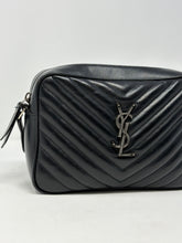 Saint Laurent Bag, Black Calfskin Matelasse Monogram Lou Camera Bag