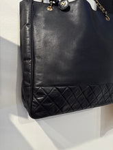 Chanel Bag, 1986 Black Lambskin Quilted CC Shopping Tote