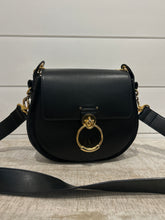 Chloé Bag, Black Calfskin & Suede Large Tess Crossbody Bag